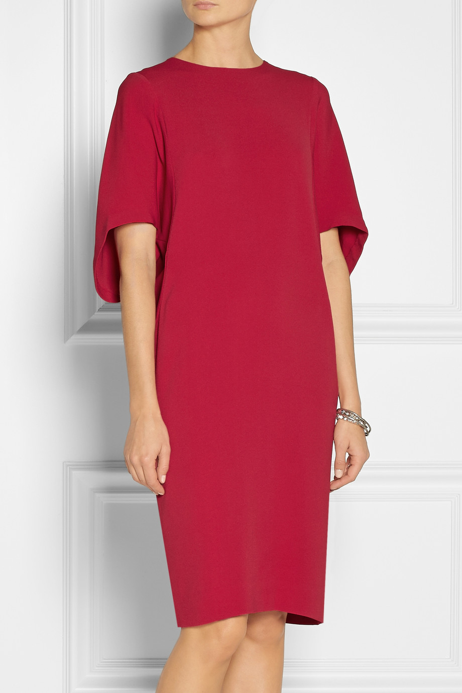 By Malene Birger Najahi Stretch crepe Dress in Crimson (Red) - Lyst