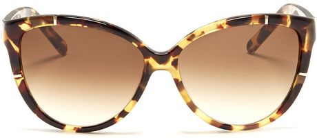 Chloé Tortoiseshell Cateye Sunglasses in Brown (Animal Print) | Lyst