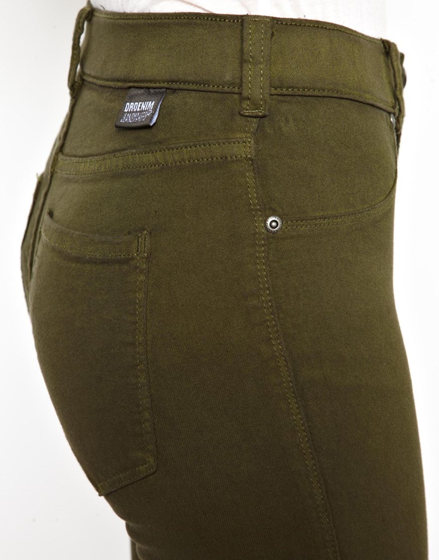 Lyst Gossard Dr Denim Plenty Skinny Army Green Jeans in Green