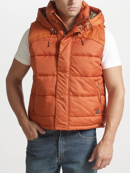 G-star Raw Whistler Hooded Gilet in Orange for Men (Royal Orange) | Lyst