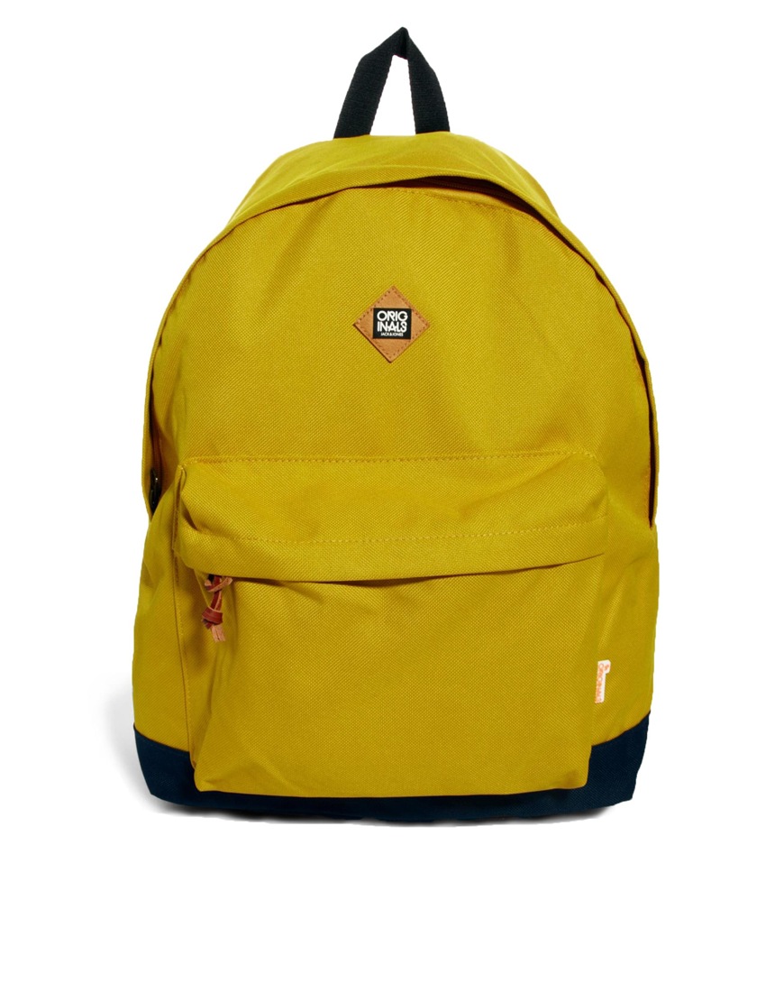 Lyst - Asos Jack Jones South Backpack in Yellow for Men