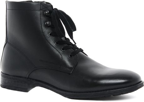 Levi's Selected Homme Leather Boots in Black for Men | Lyst