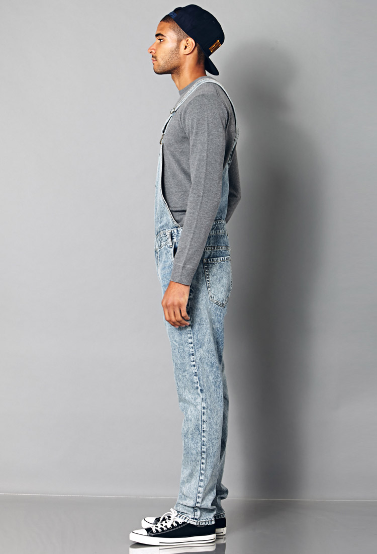 Lyst - Forever 21 Classic Denim Overalls in Blue for Men