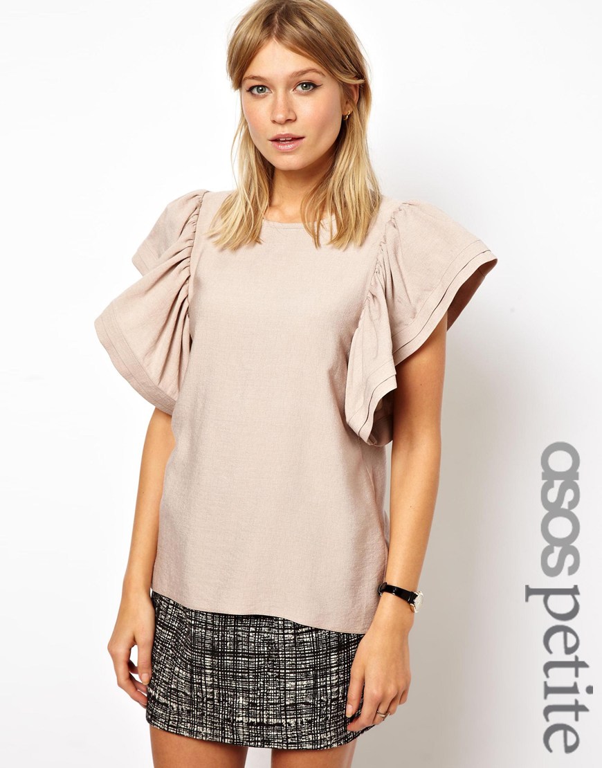 lyst pistol asos exclusive ruffle sleeve top lyst pistol asos exclusive ruffle sleeve top