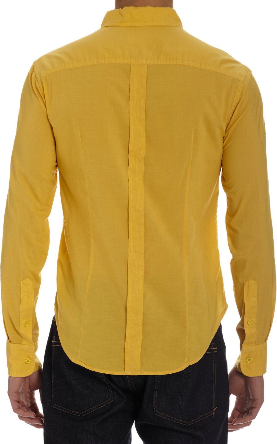 Band of outsiders Men's Solid Button Down Collar Shirt in Yellow for ...
