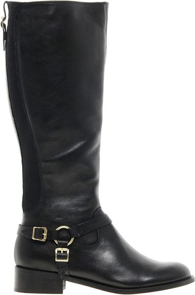 Carvela Leather Petra Boots in Black | Lyst