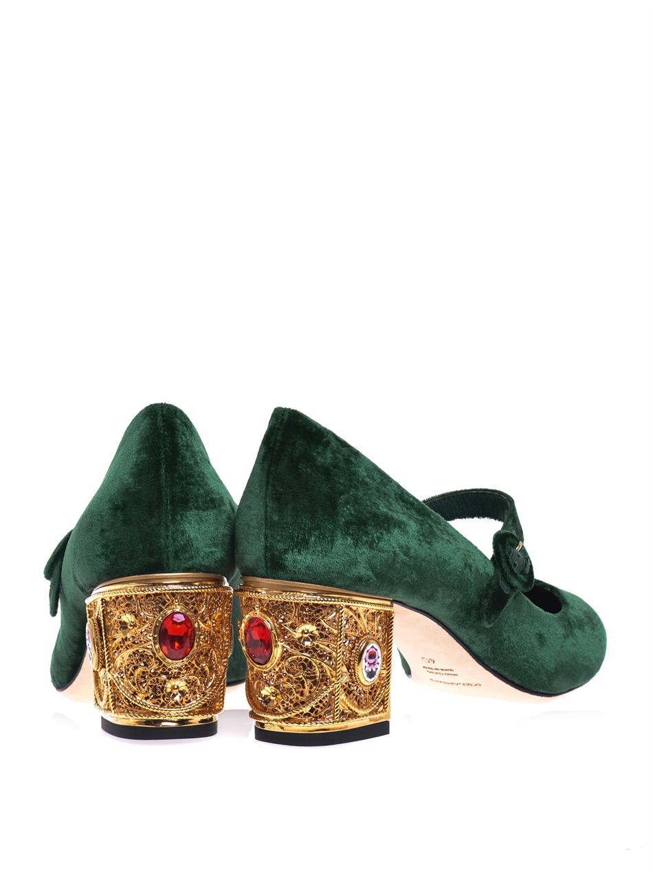 dolce and gabbana emerald heels
