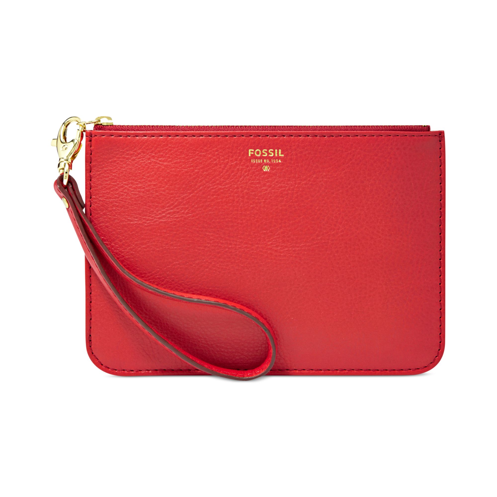 Lyst - Fossil Small Leather Zip Pouch in Red