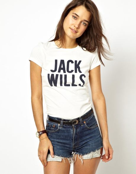 Jack Wills Tshirt in White | Lyst