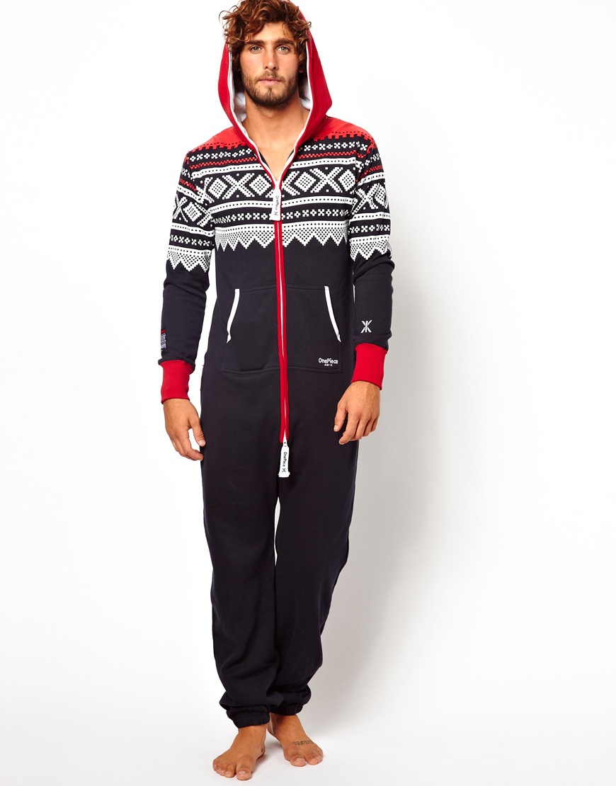 Lyst - Asos Onepiece Marius Onesie in Blue for Men