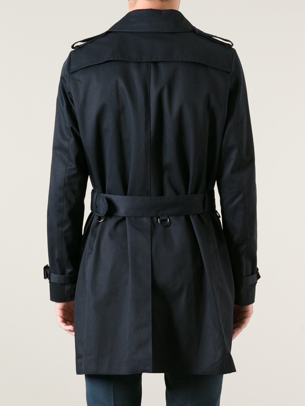 Lyst - Paul Smith Trench Coat in Blue for Men