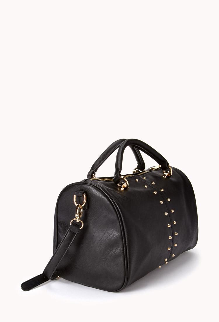 Forever 21 Total Stud Boston Bag In Black Lyst Gallery