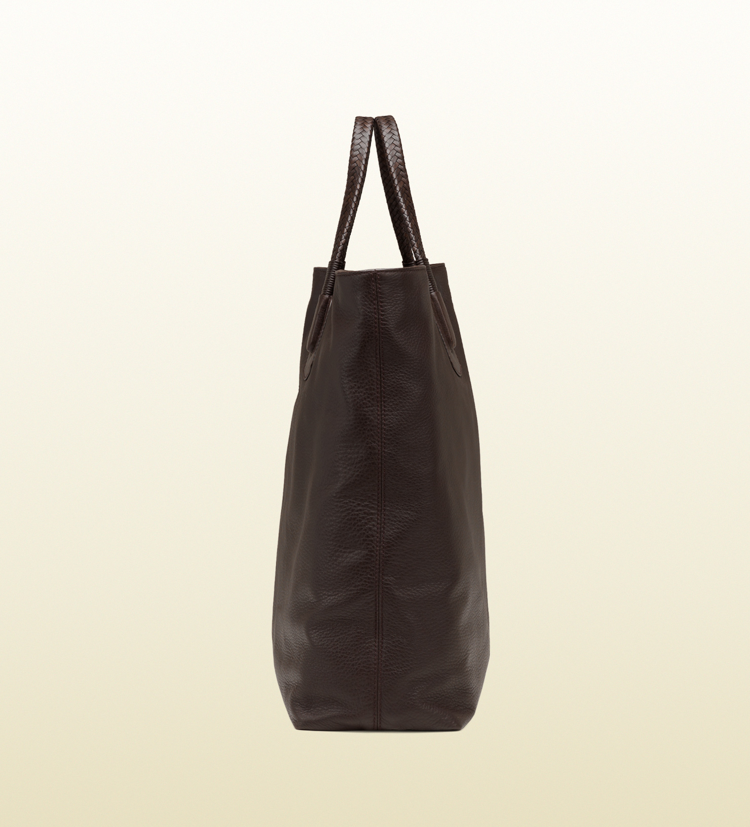 Gucci Dark Brown Leather Tote Bag in Brown | Lyst
