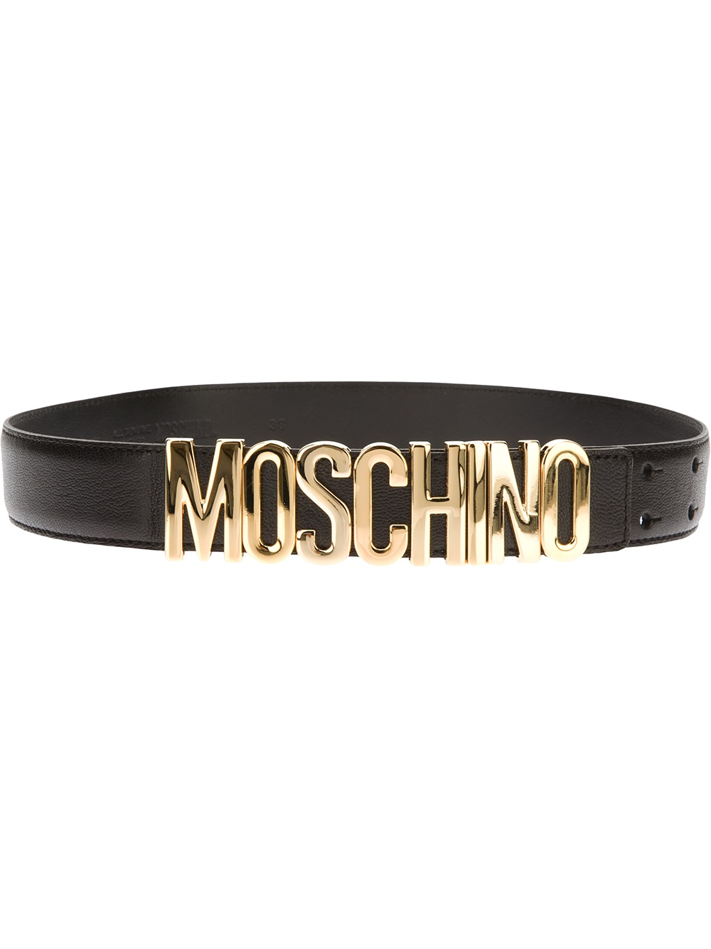 Lyst - Moschino Logo Belt in Black