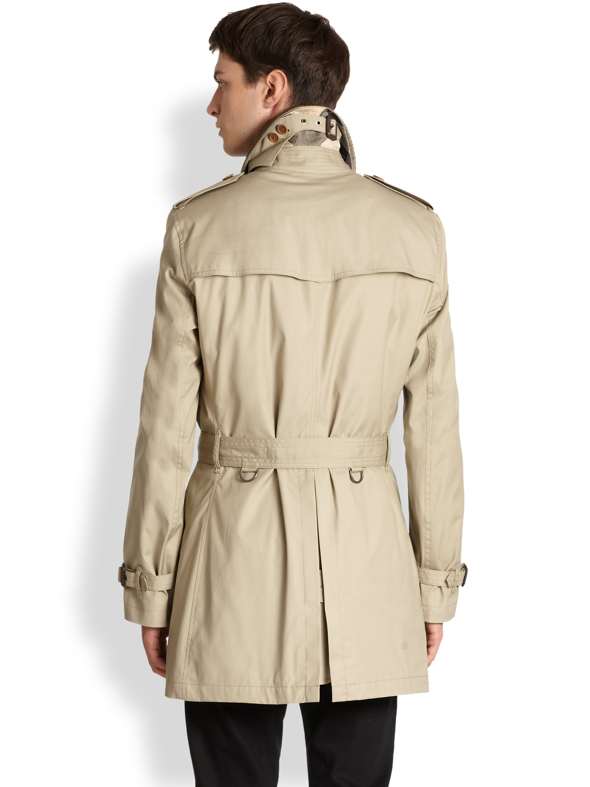Burberry brit Britton Double Breasted Trench Coat in Natural for Men | Lyst