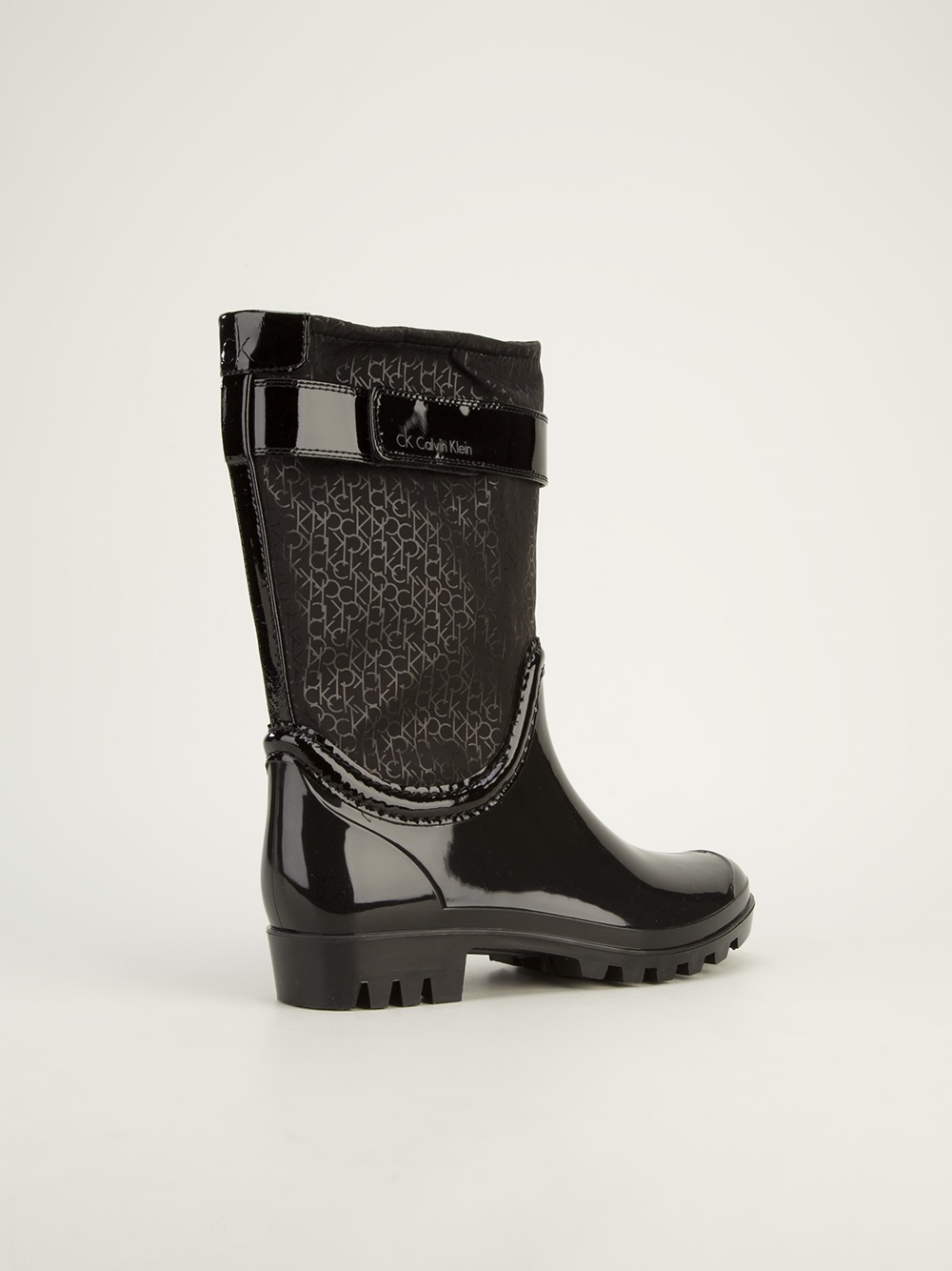 Calvin Klein Wellington Boot in Black - Lyst