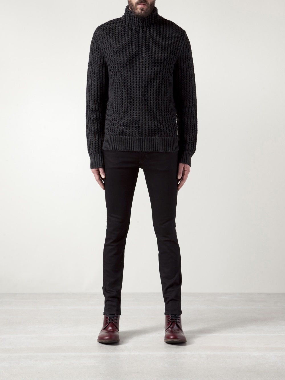 Lyst - Calvin Klein Chunky Turtleneck Sweater in Gray for Men