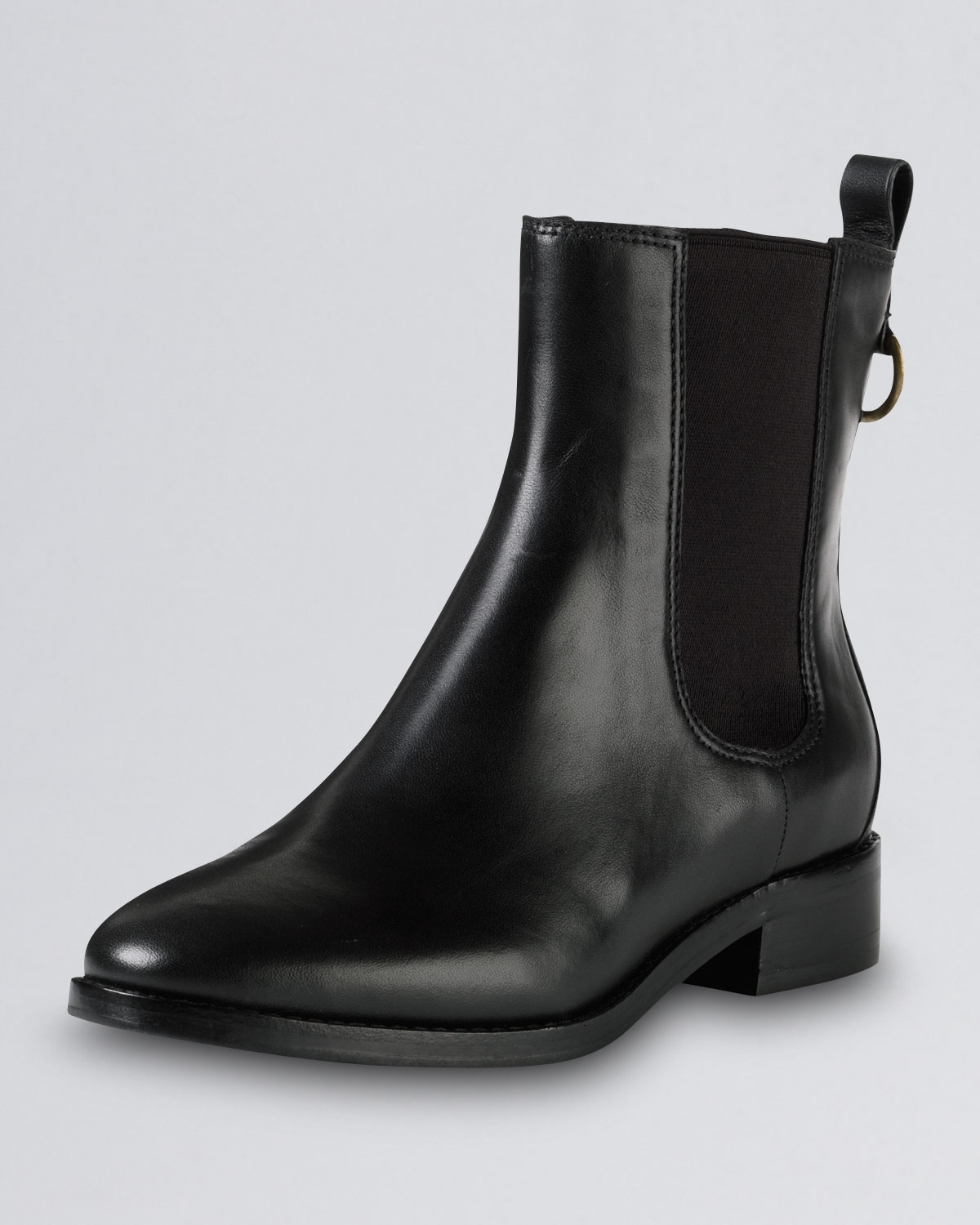 Cole Haan Evan Air Short Waterproof Leather Boot Black in Black | Lyst