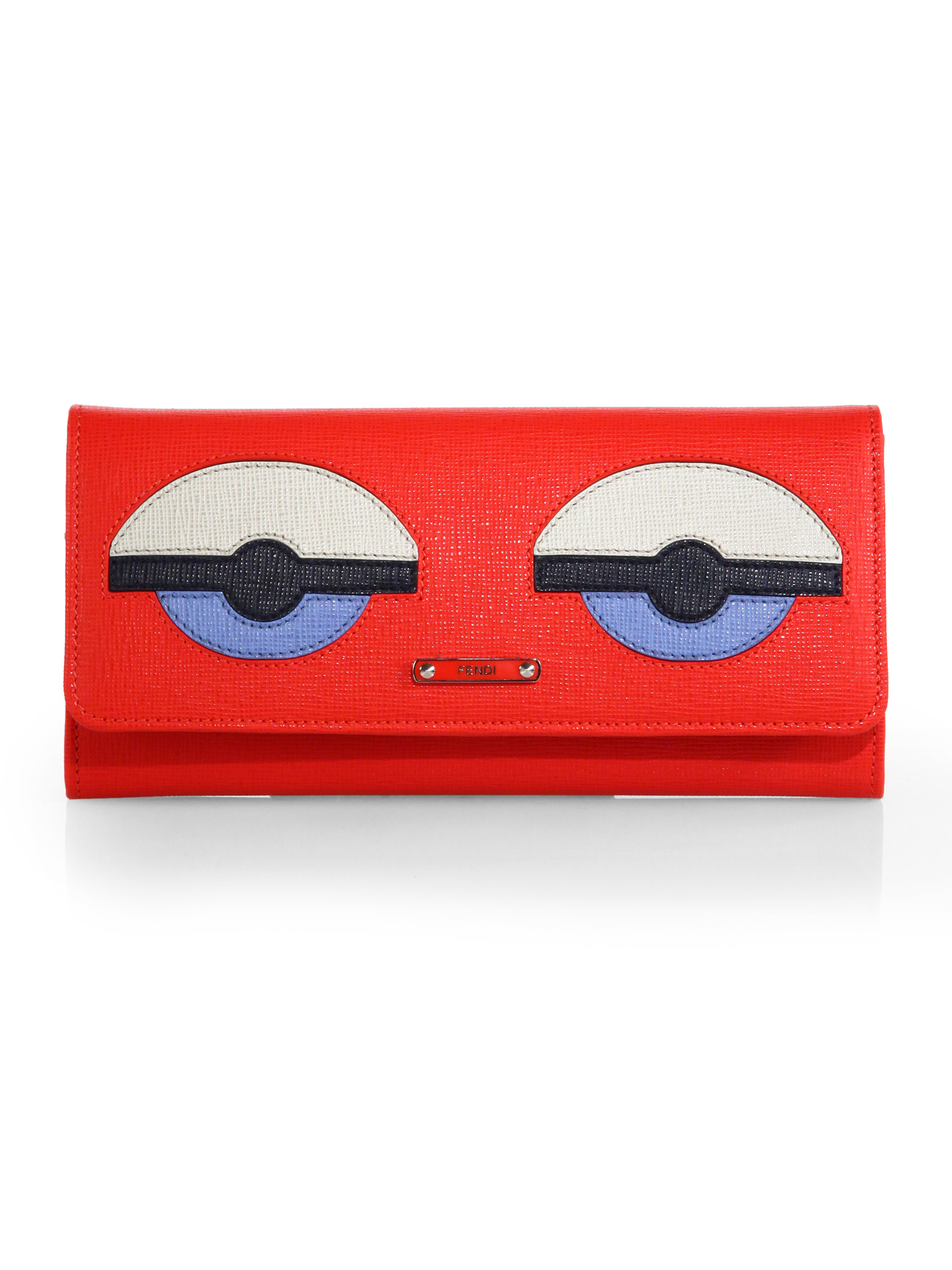 Lyst - Fendi Monster Continental Wallet in Red