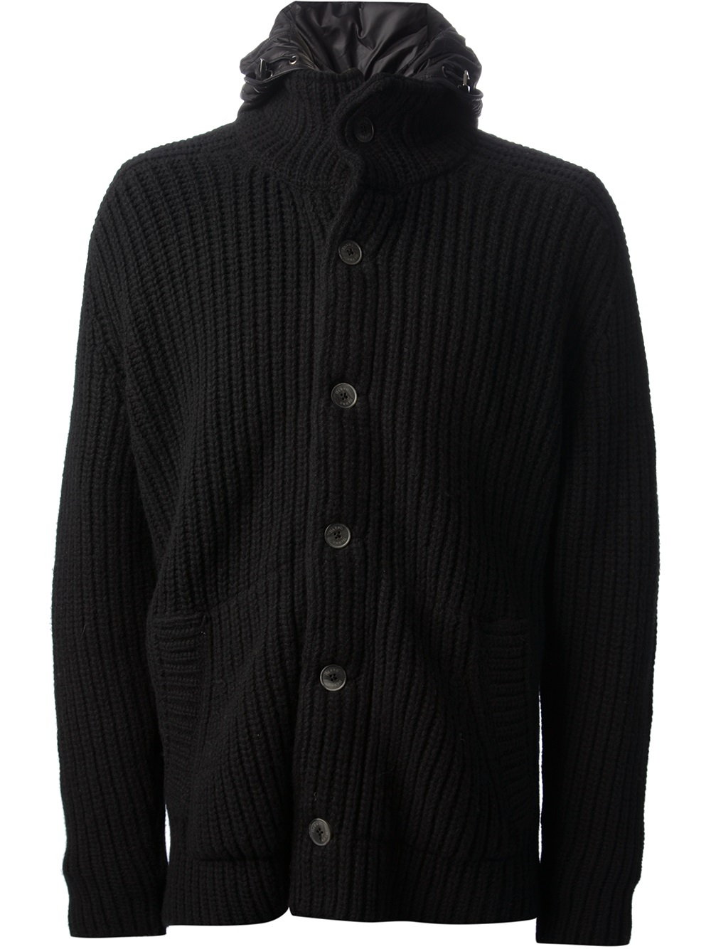 Herno Hooded Cardigan in Black for Men - Lyst
