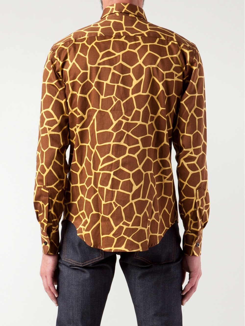 Naked & famous Giraffe Print Shirt in Brown for Men | Lyst