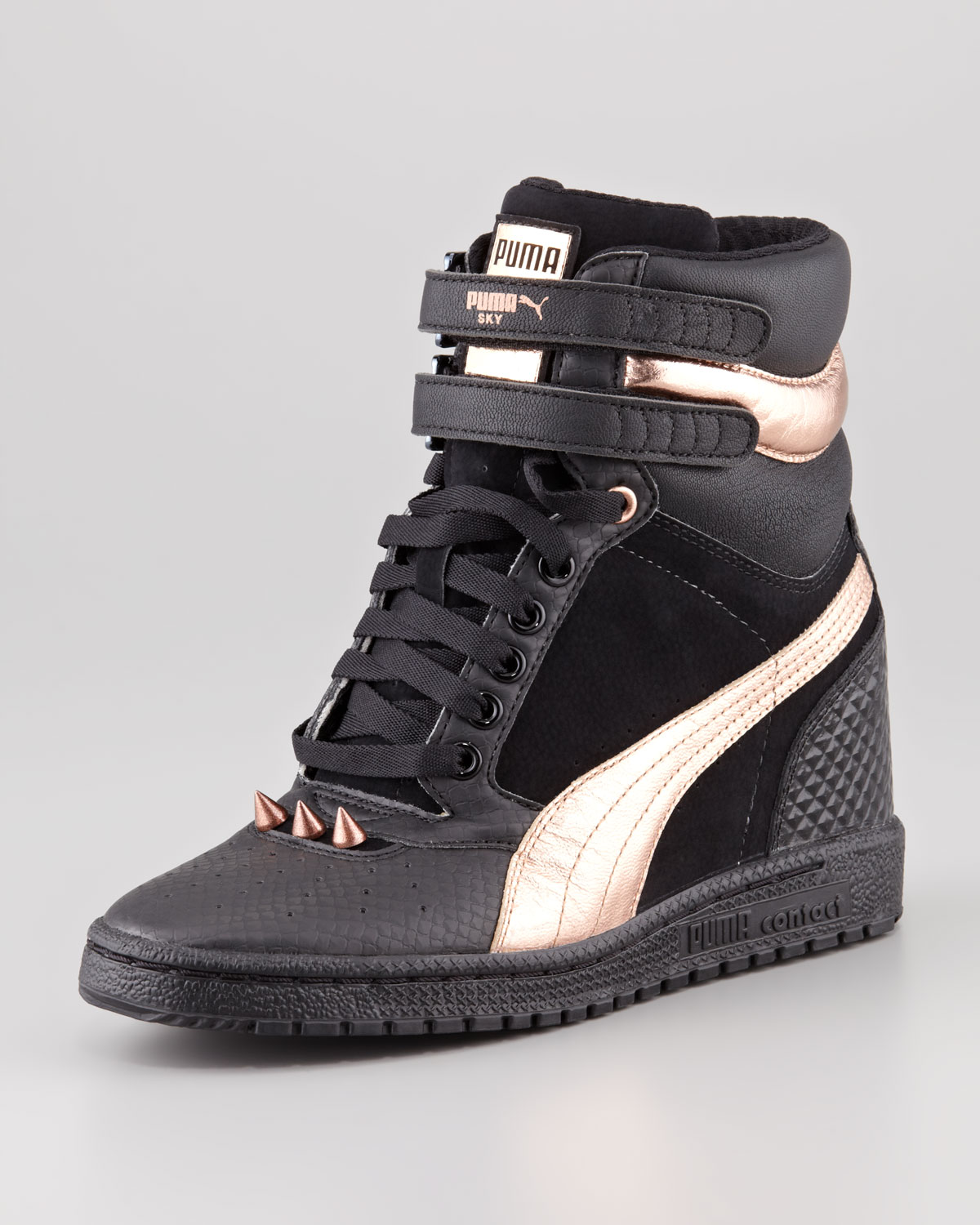 Puma Sky Hiddenwedge Studded Sneaker Black in Black (BLK/WHT) | Lyst