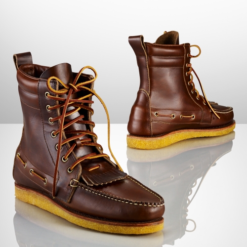 Lyst - Ralph Lauren Varen Leather Boot in Brown for Men