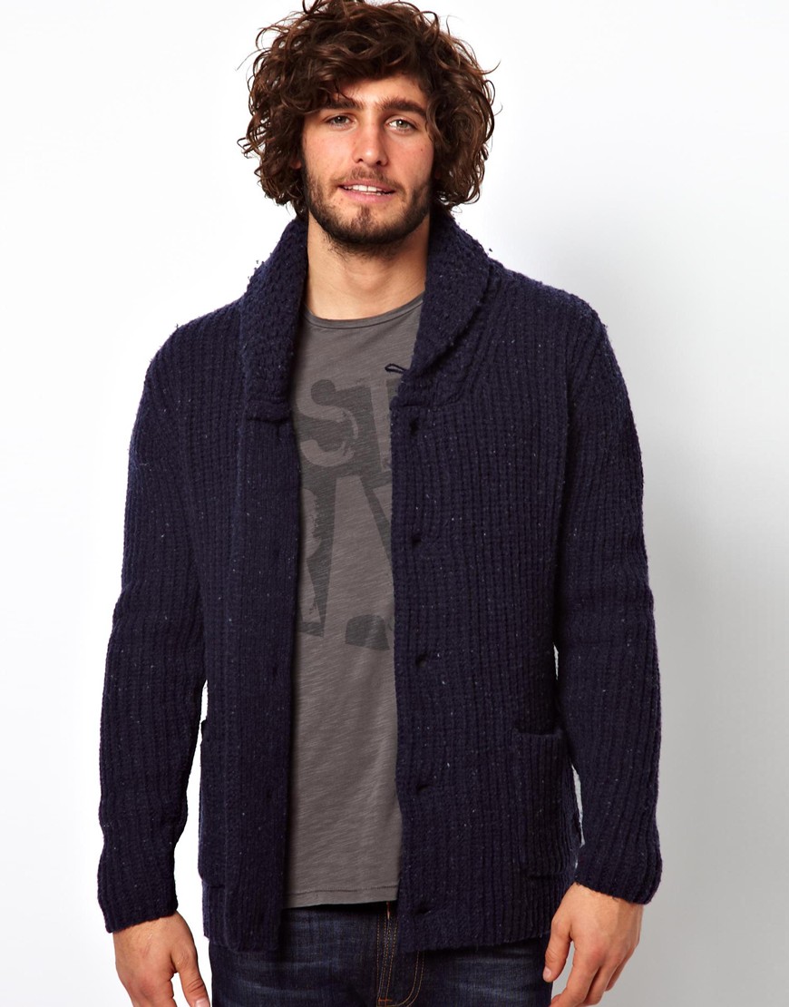 Lyst Asos G  Star  Knit Cardigan  Nimrod Shawl Collar 