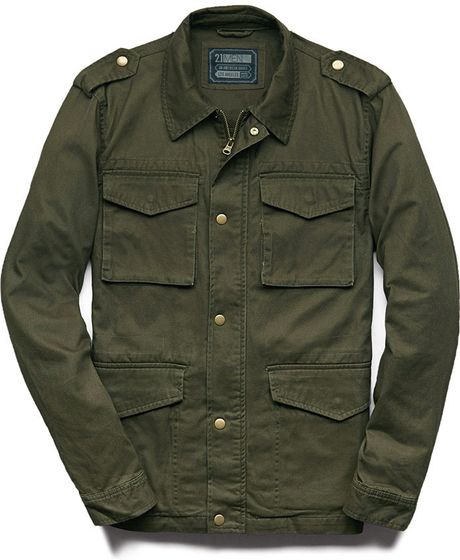 21men Classic Cargo Jacket in Green for Men (Olive) | Lyst