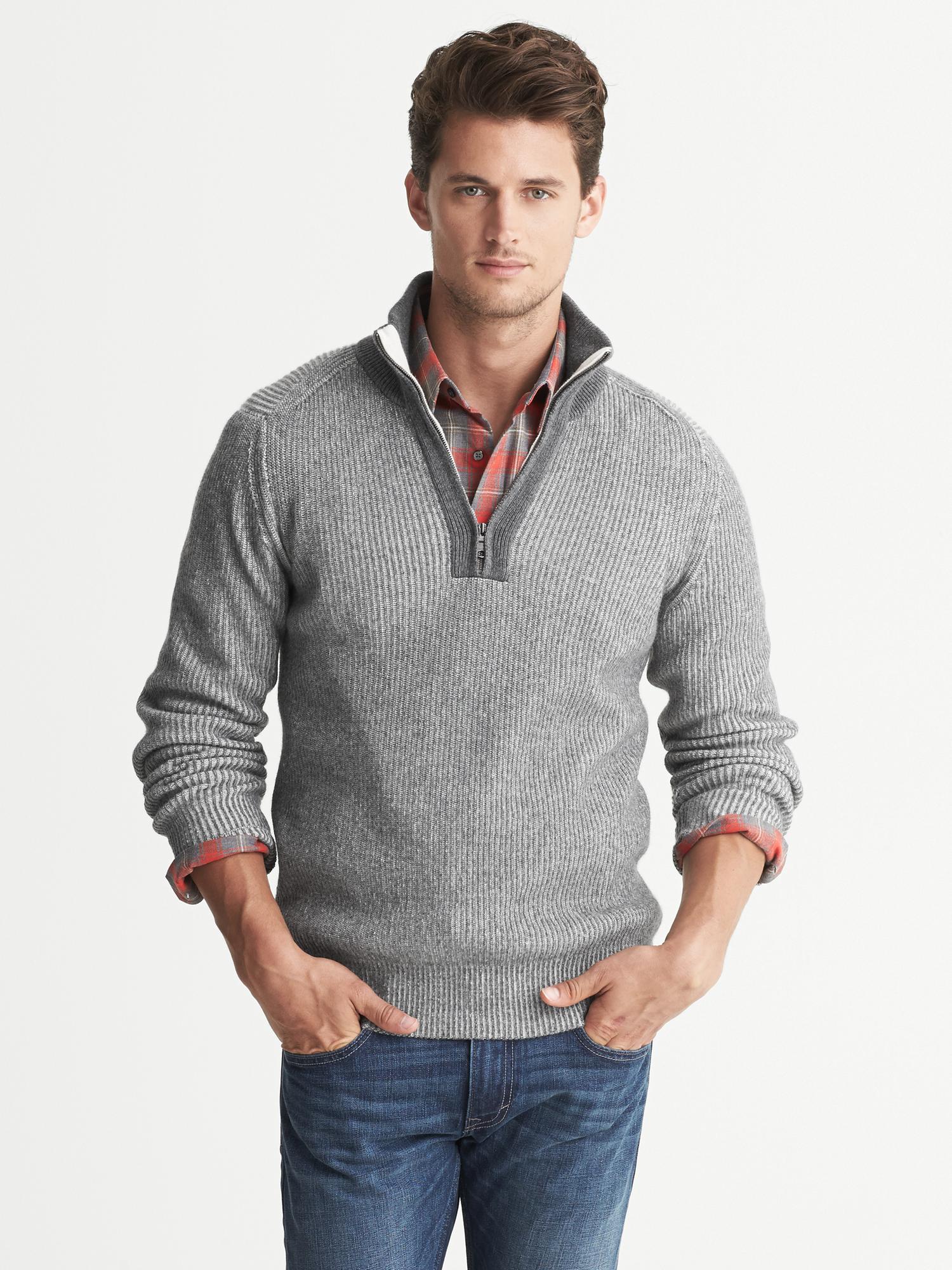 High Quality Soft Warm Merino Wool Sweater Men Brand