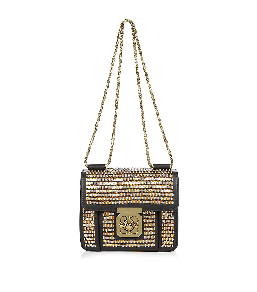chloe replica handbags uk - Chlo Small Beaded Elsie Shoulder Bag in Gold | Lyst
