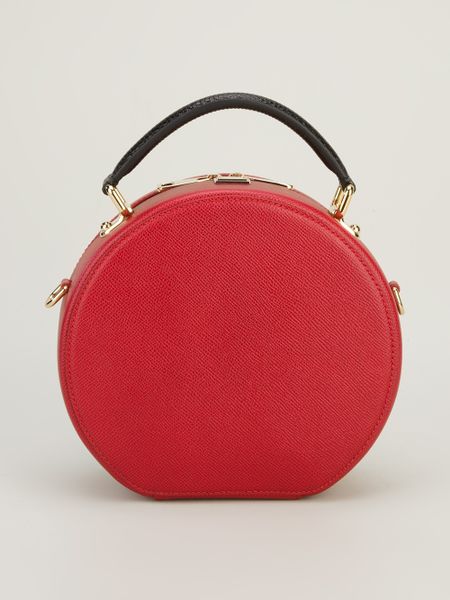Dolce & Gabbana Small Round Shoulder Bag in Red | Lyst