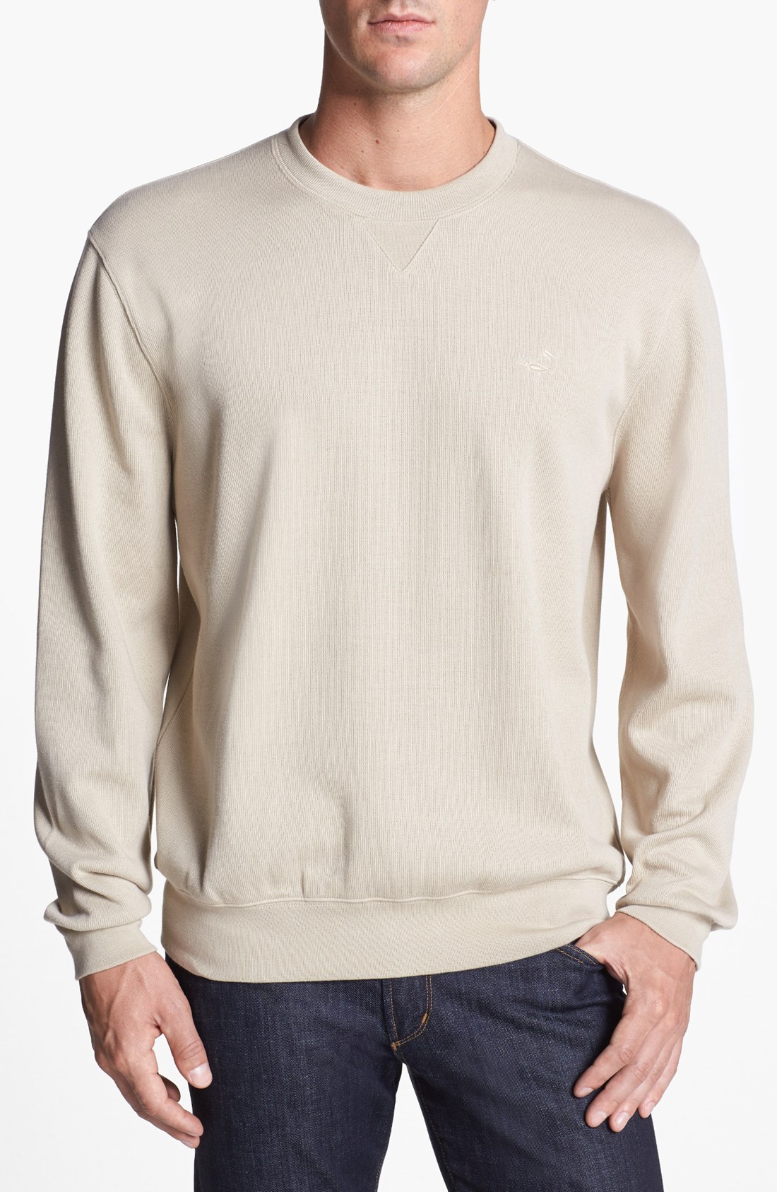Faconnable Crewneck Regular Fit Sweatshirt in Beige for Men (Corduroy ...