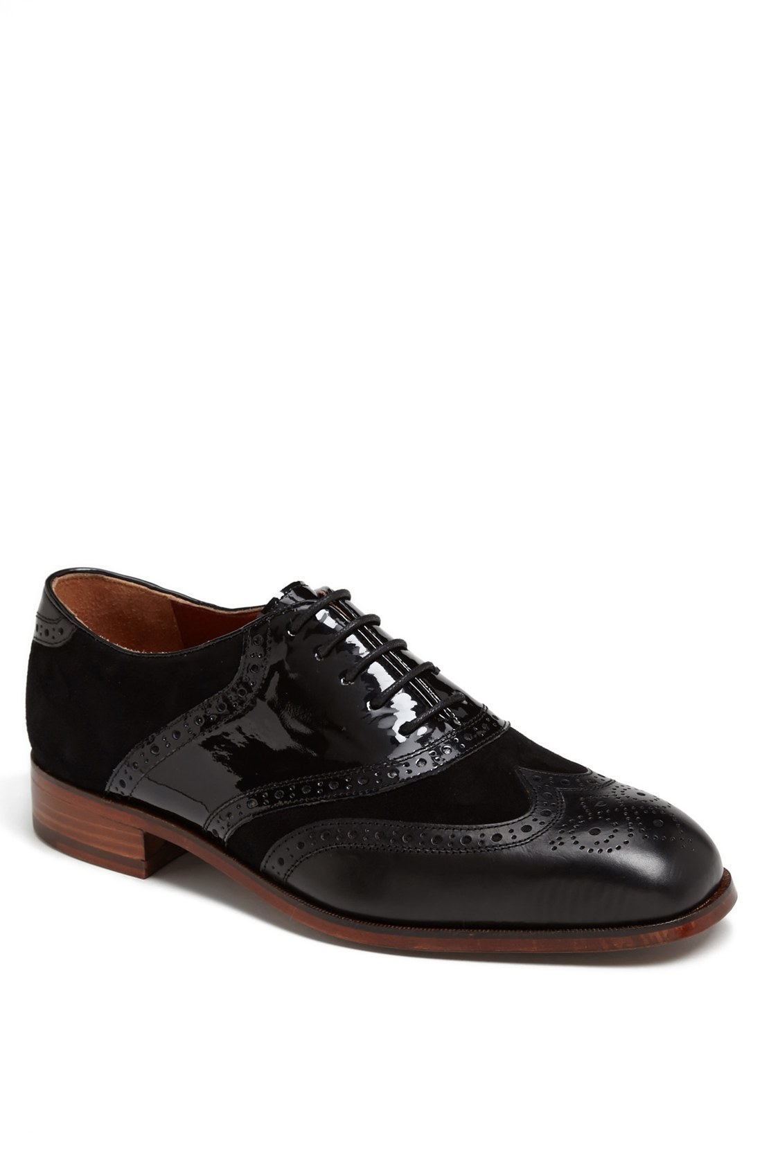 Florsheim By Duckie Brown Wing Saddle Shoe in Black for Men | Lyst