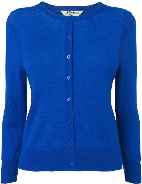 L.k.bennett Breena Cardigan in Blue (Cobalt) | Lyst