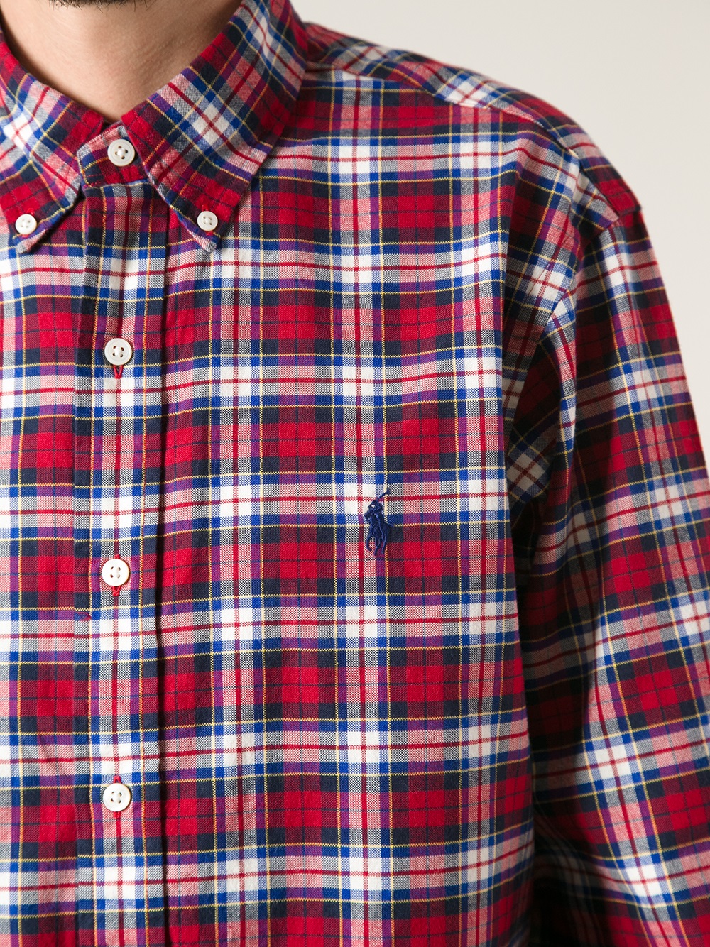 ralph lauren red checked shirt