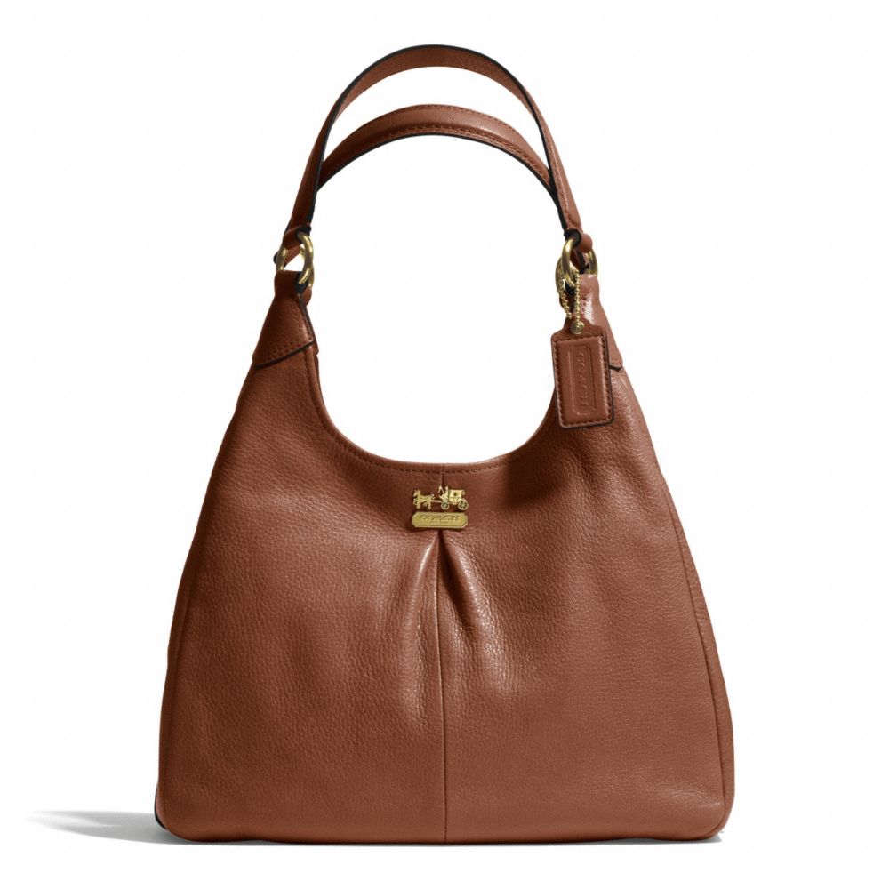 Coach Madison Maggie Shoulder Bag In Leather In Brown Lyst 