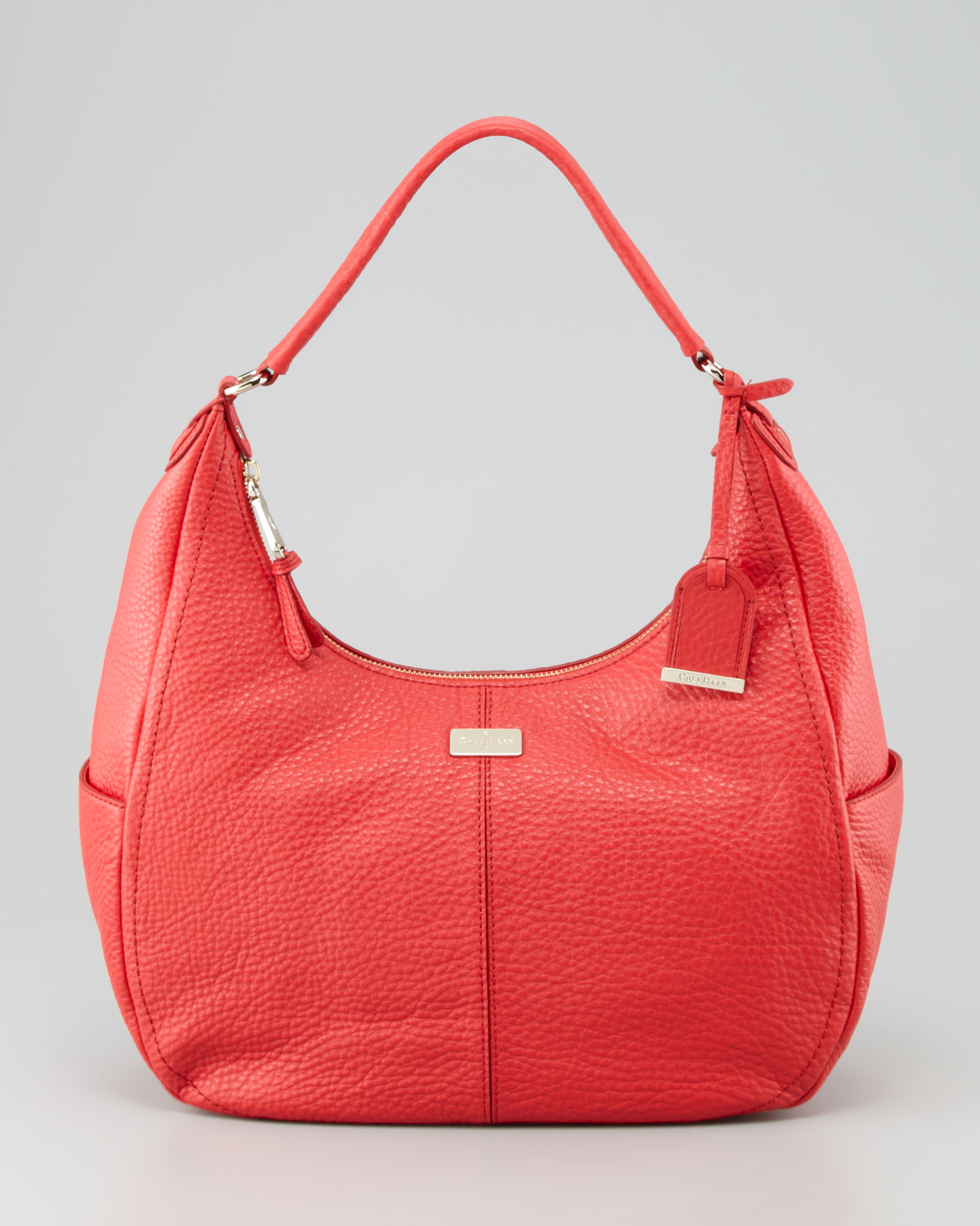 Lyst Cole Haan Village Rounded Hobo Bag Cherry In Red Gallery