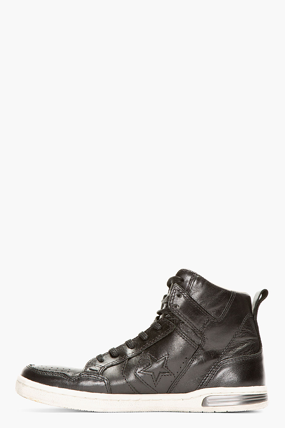 leather zipper converse