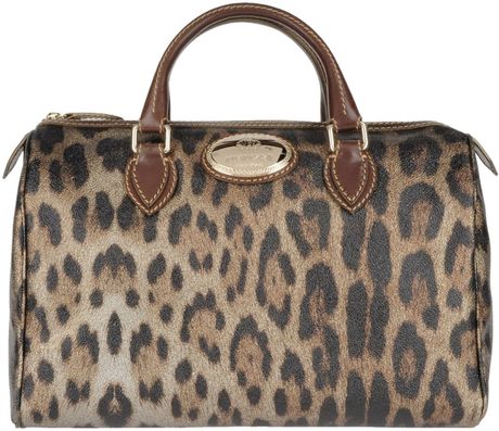 Roberto Cavalli Medium Fabric Bag in Animal (brown) | Lyst