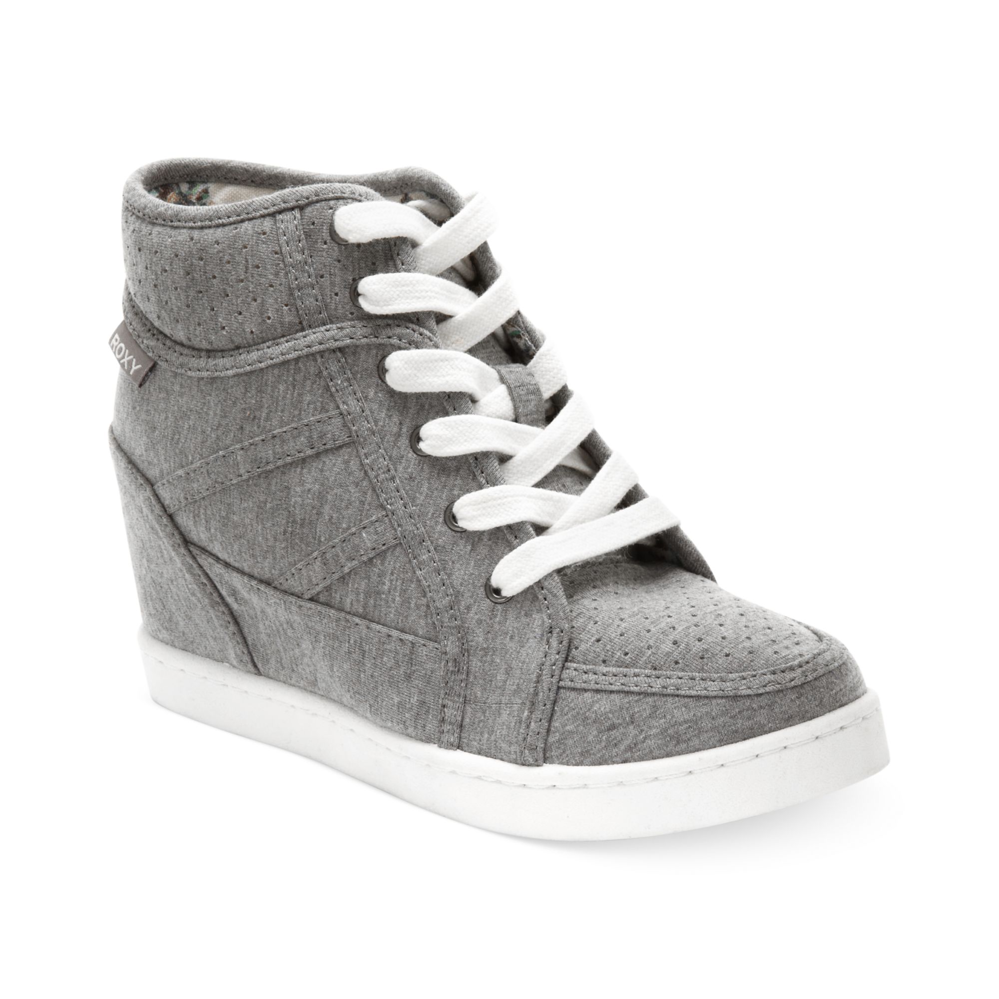 Roxy Alexa Wedge Sneakers in Gray | Lyst