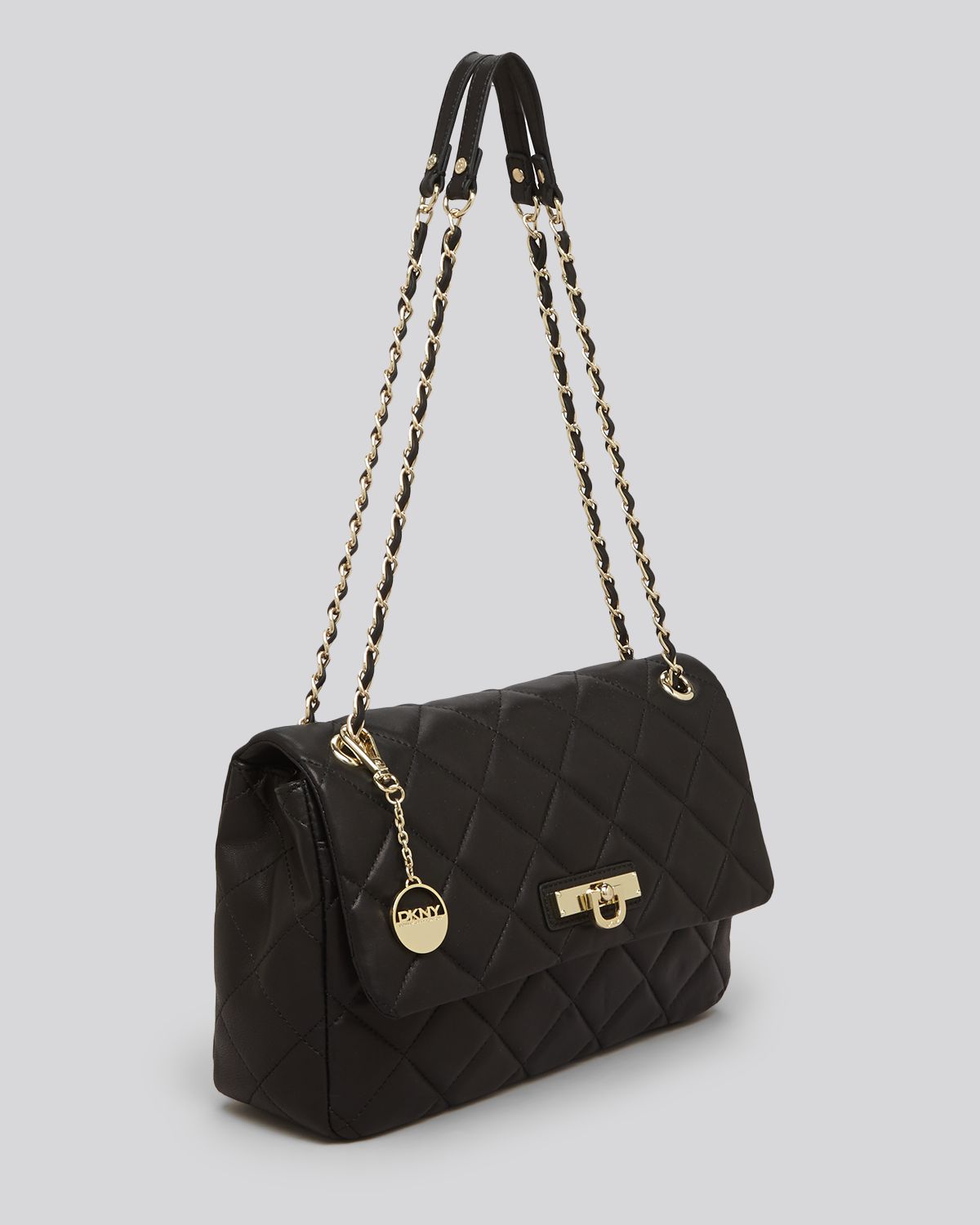 Lyst Dkny Shoulder Bag Gansevoort Large Quilted Na In Black Gallery