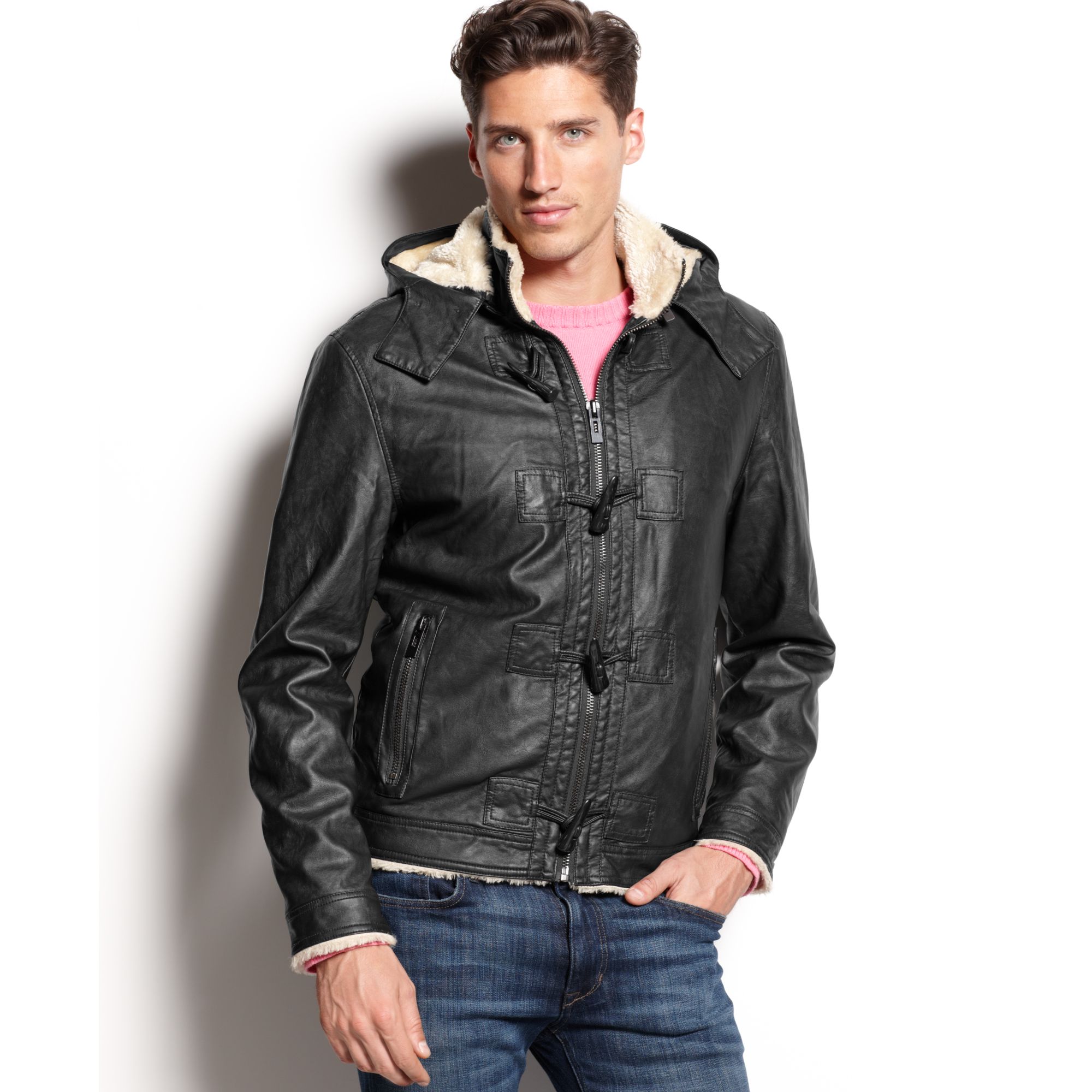 Lyst - Inc International Concepts Spad Sherpa Lined Jacket in Black for Men