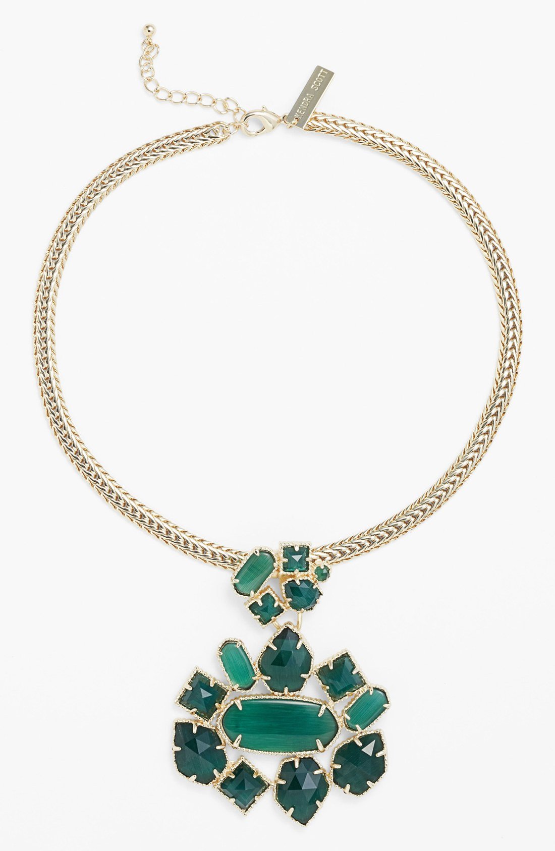 Kendra Scott Blakely Statement Pendant Necklace in Gold (Emerald ...