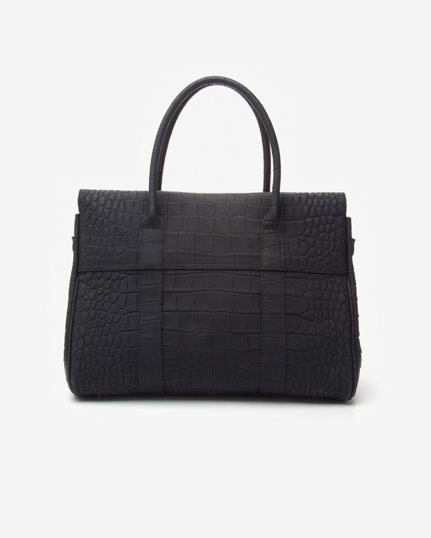 black croc mulberry bayswater