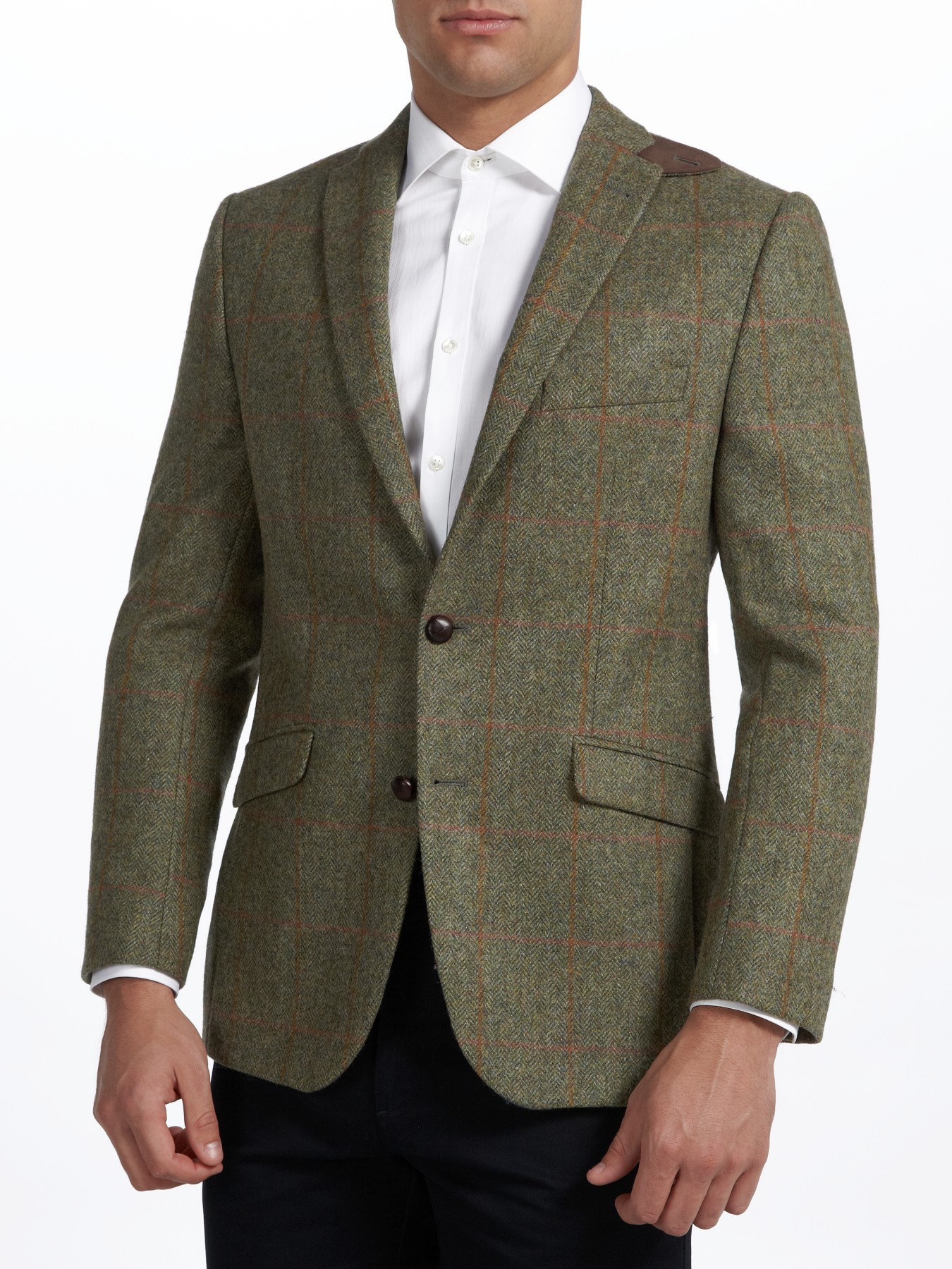 Barbour Wool Tweed Elbow Patch Jacket in Green for Men | Lyst