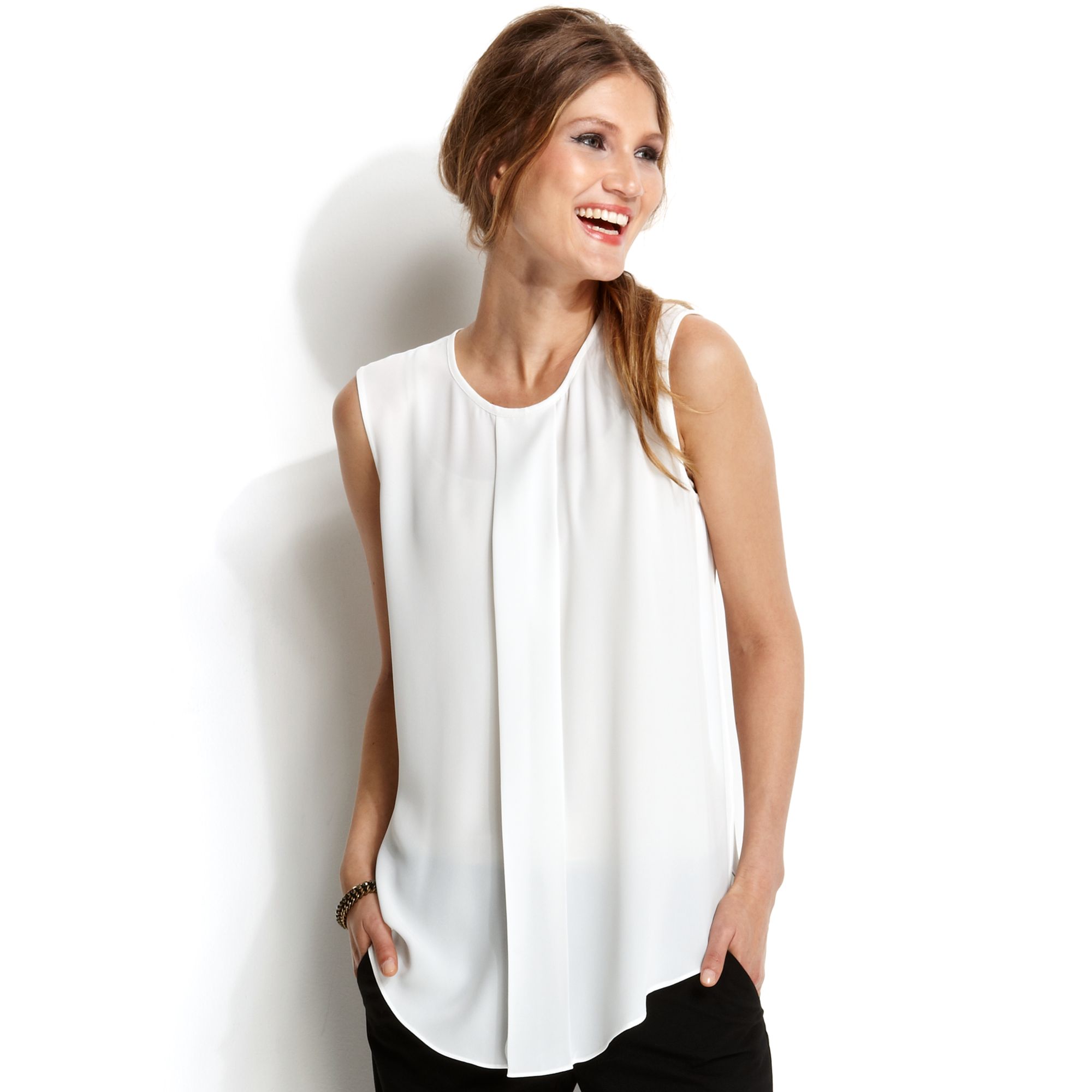 vince camuto white blouse