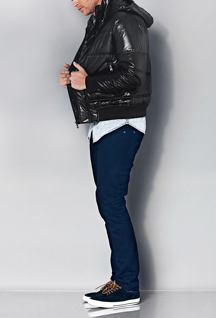black puffer coat forever 21