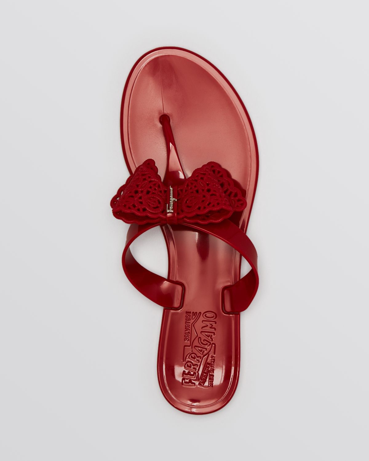 black ferragamo flip flops