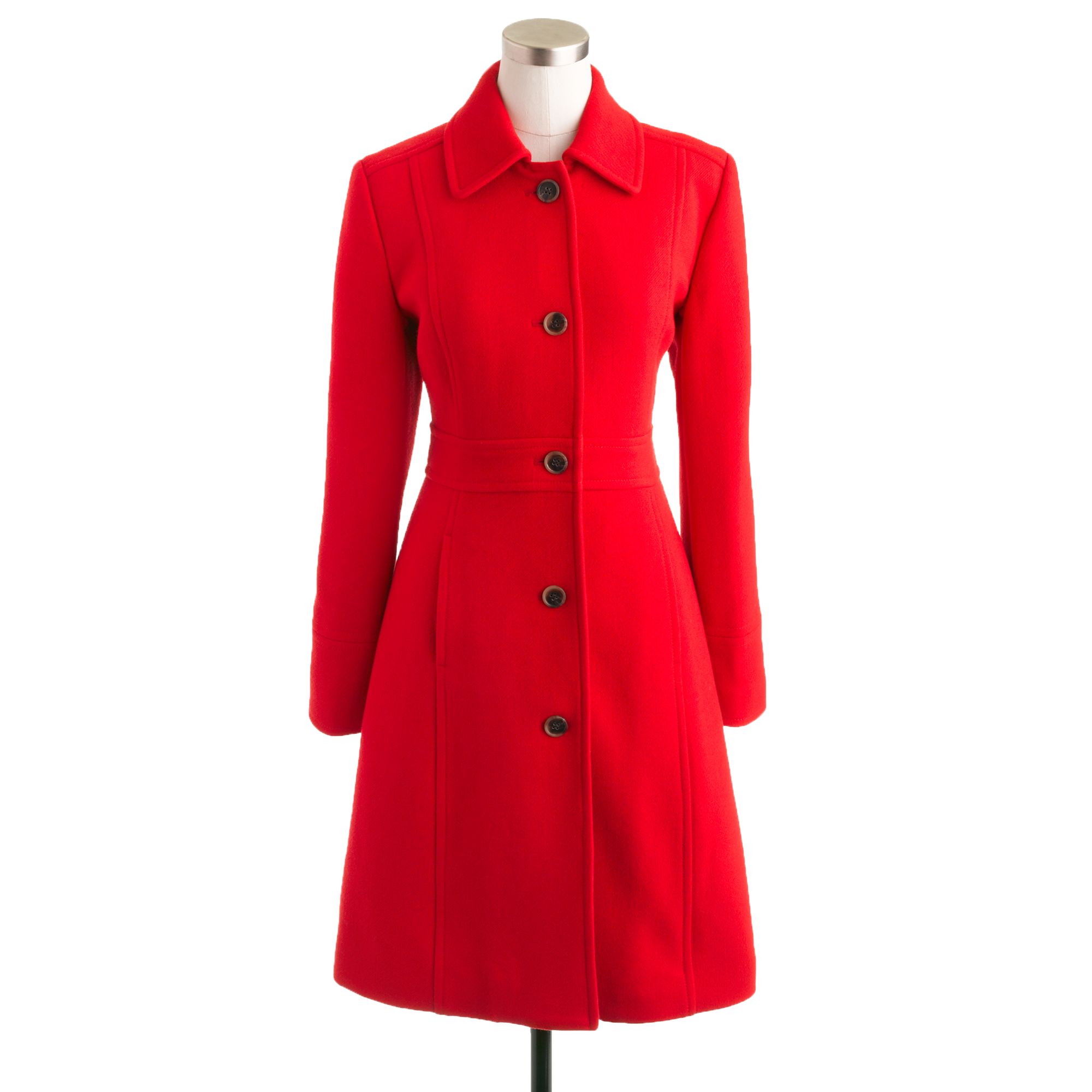 J.crew Petite Double-cloth Lady Day Coat with Thinsulate in Red (bright ...